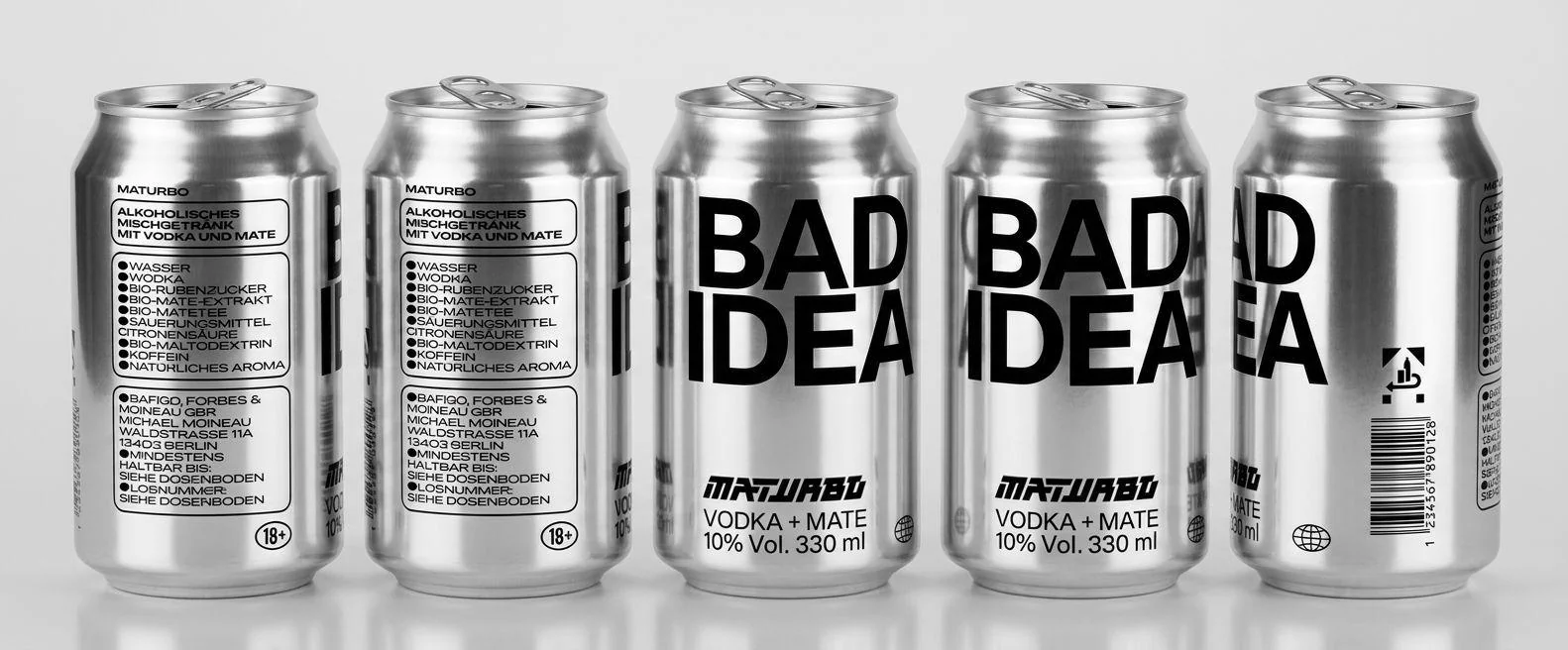 BAD IDEA Dose, Vodka + Mate, 0,33 l